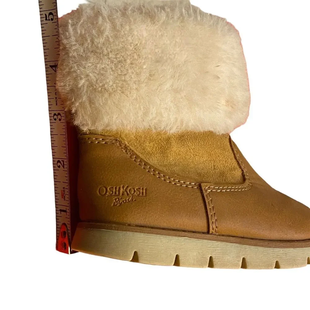 Oshkosh B'gosh Duchess Faux Fur Tan Boots Toddler Girl’s Size 7